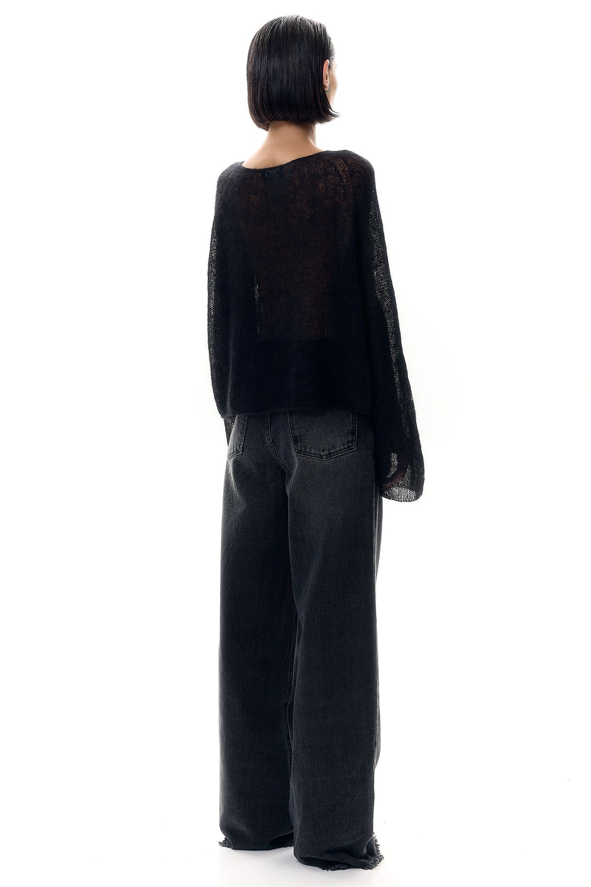 Hand-Knitted Mohair and Silk Sweater