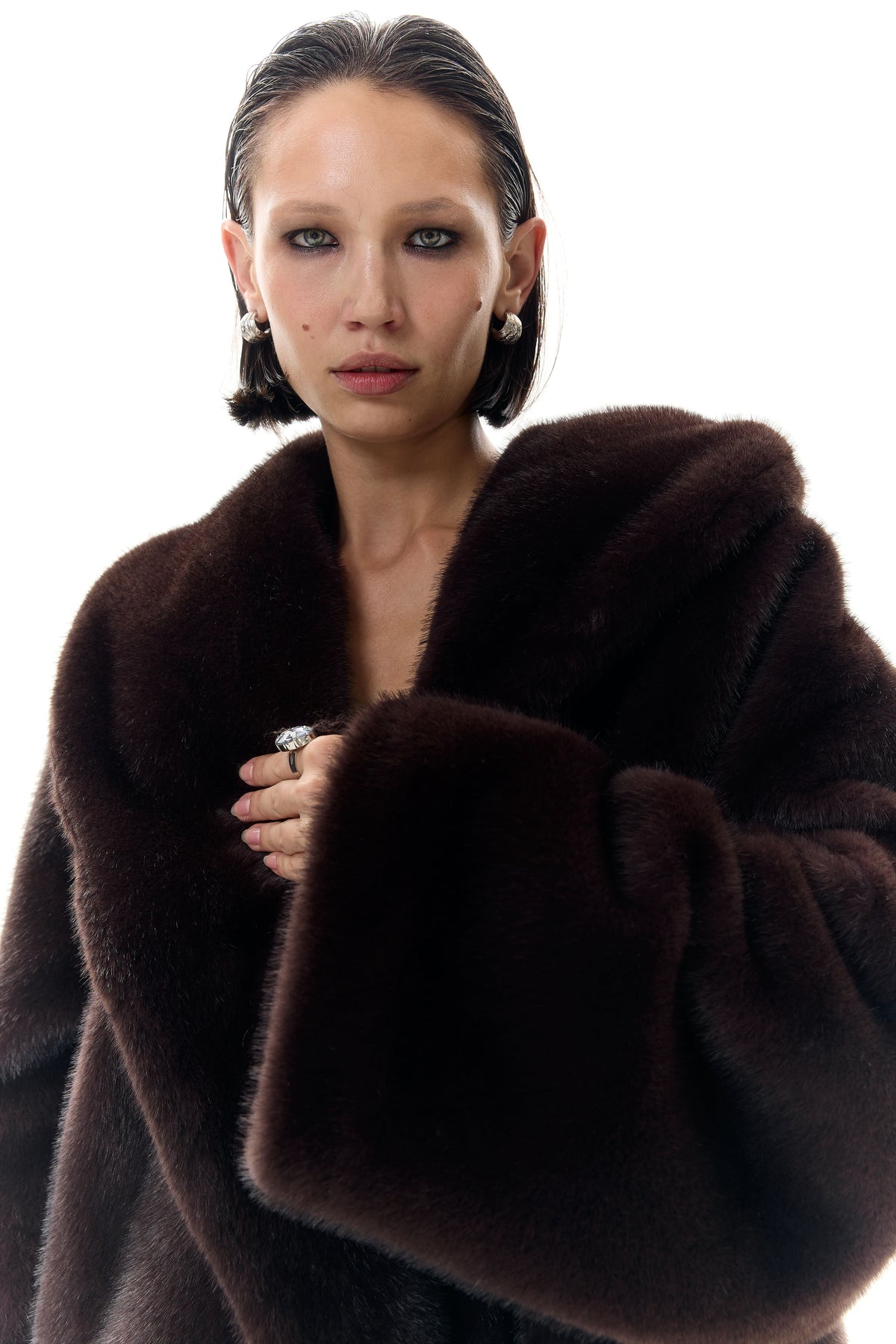 Insulated Faux Fur Coat