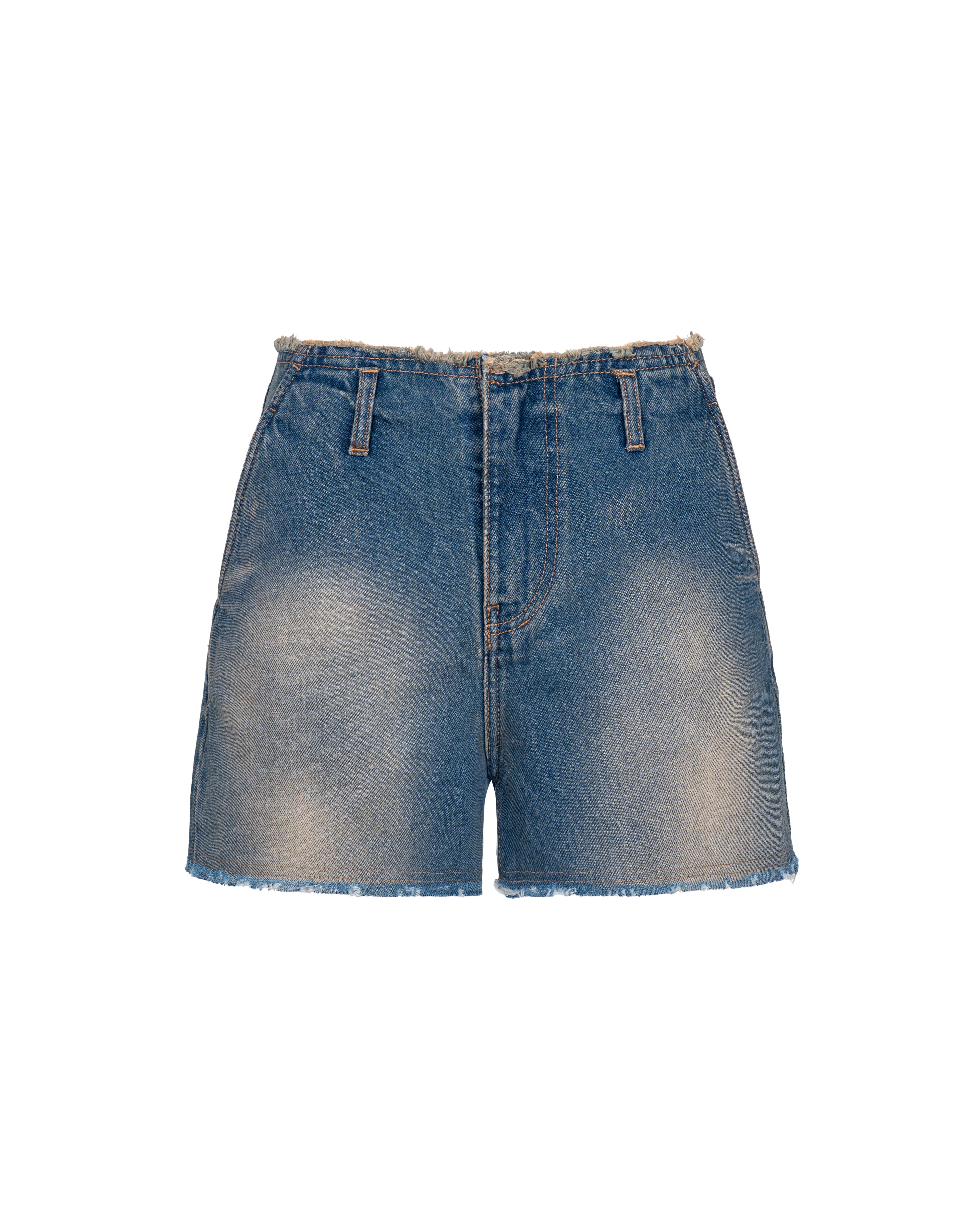 Cut-Off Denim Shorts