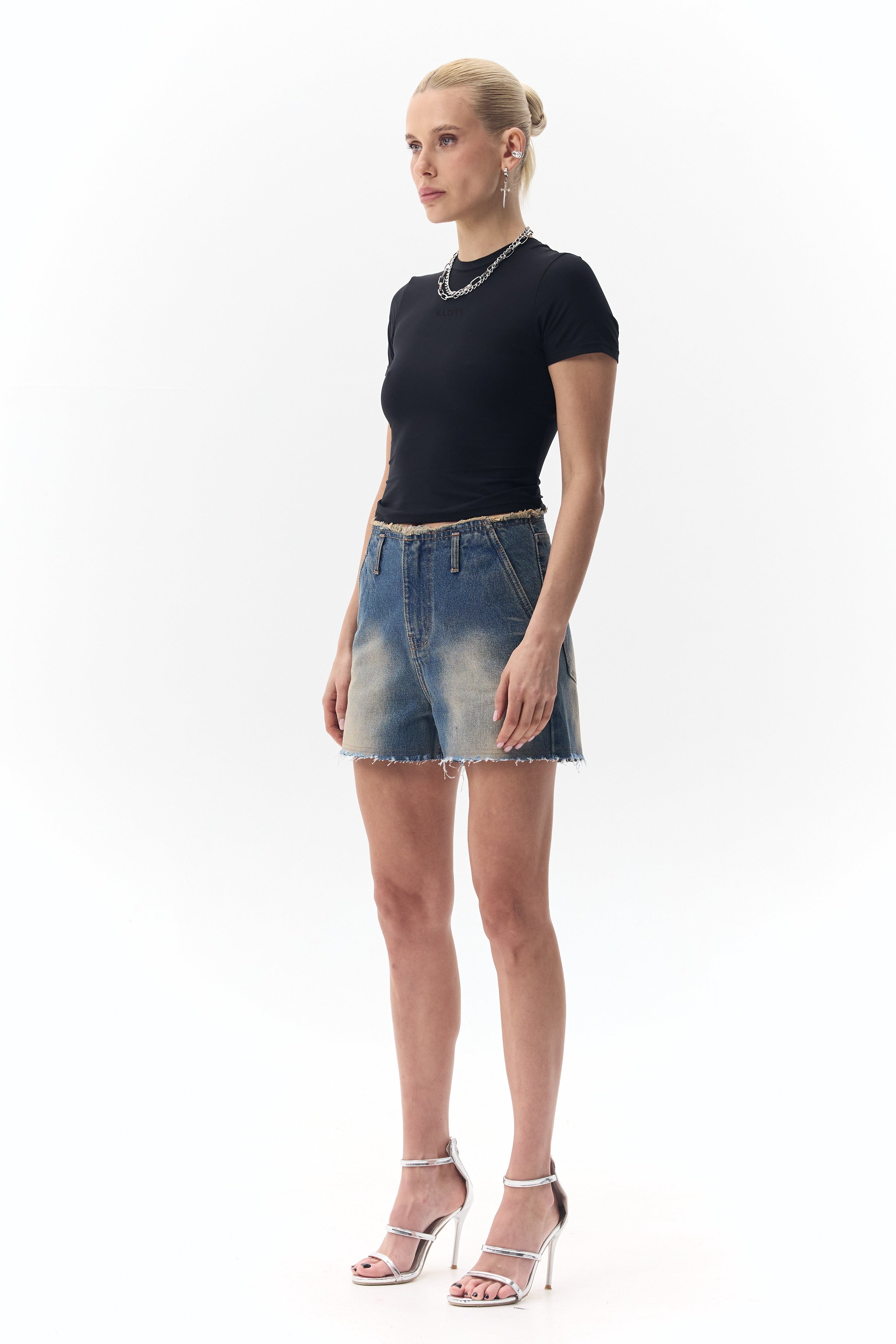 Cut-Off Denim Shorts