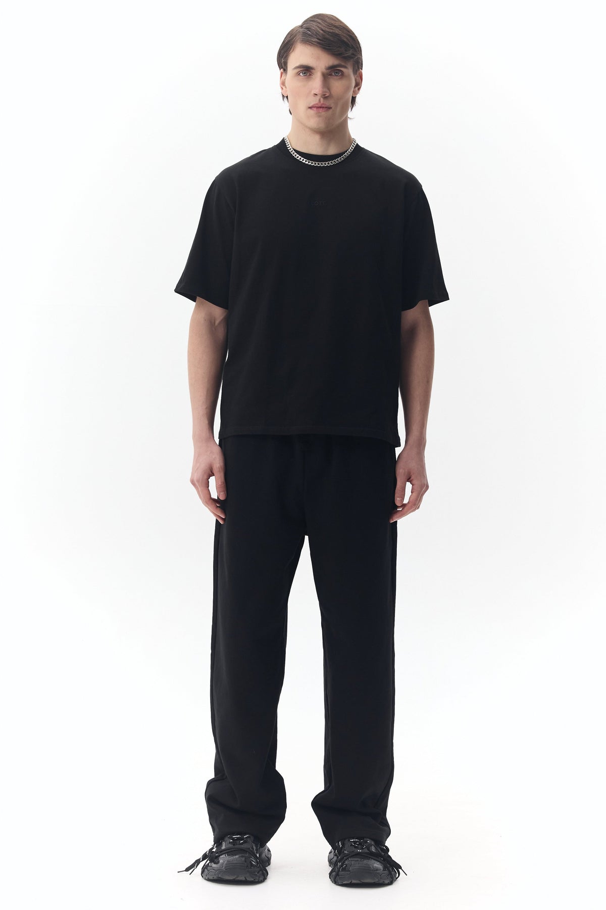 Jersey Pants with "KLOTT" Logo Embroidery