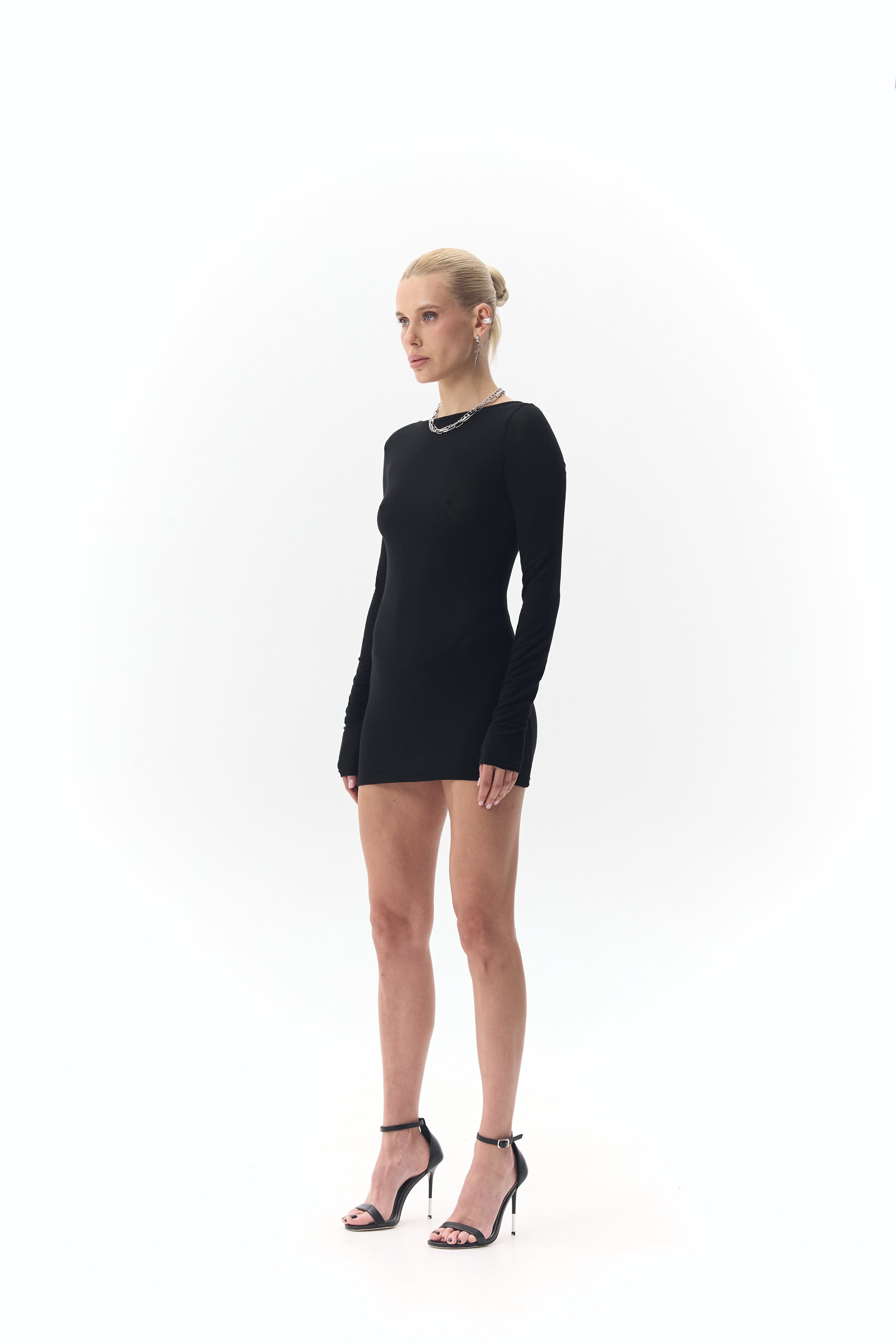 Sheer Mini Dress "Noir"