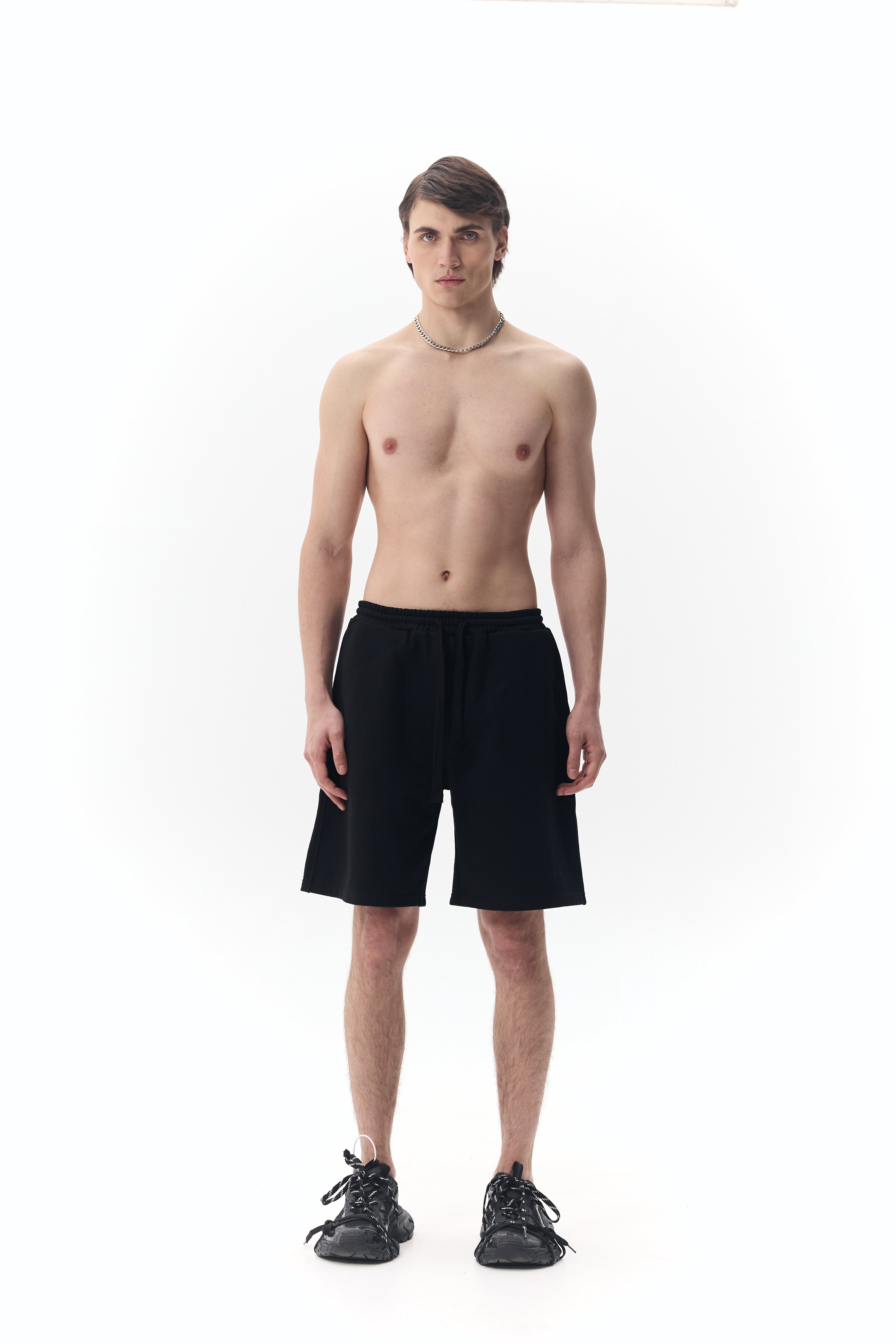 Jersey Shorts with "KLOTT" Logo Embroidery