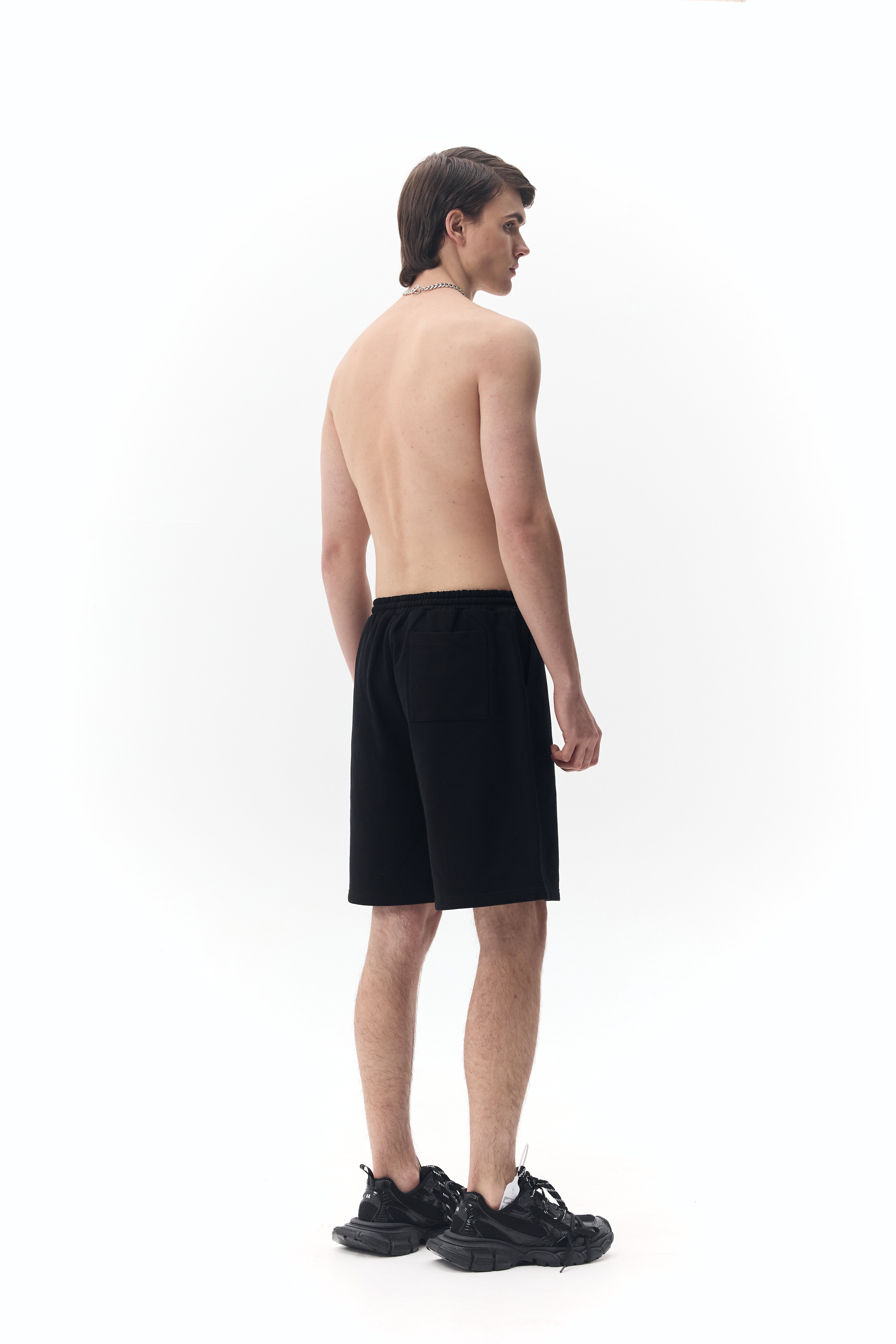 Jersey Shorts with "KLOTT" Logo Embroidery
