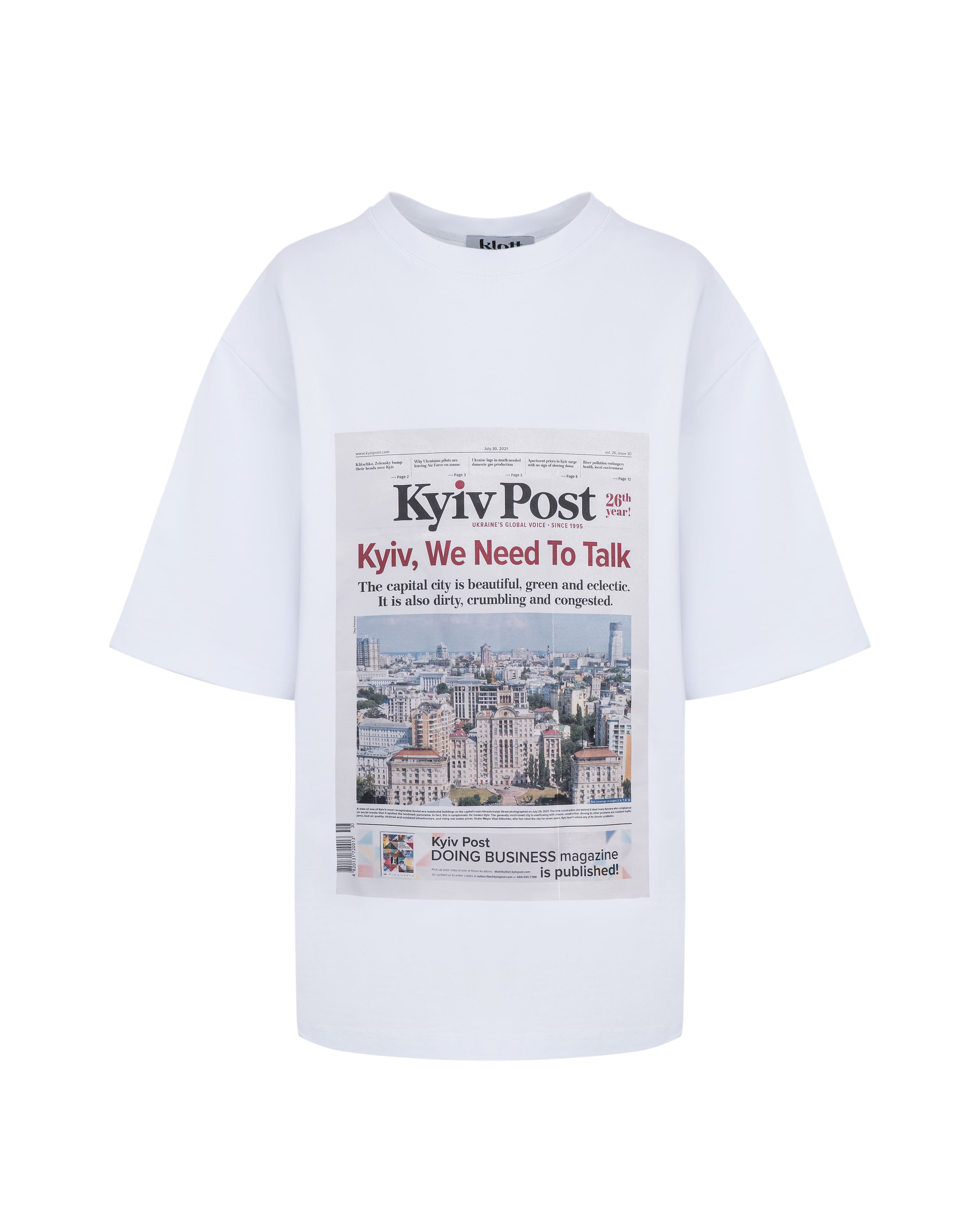 OVERSIZED FIT COTTON T-SHIRT "KYIV POST"