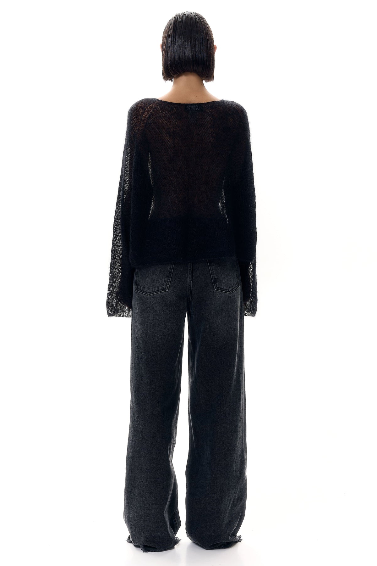 Hand-Knitted Mohair and Silk Sweater