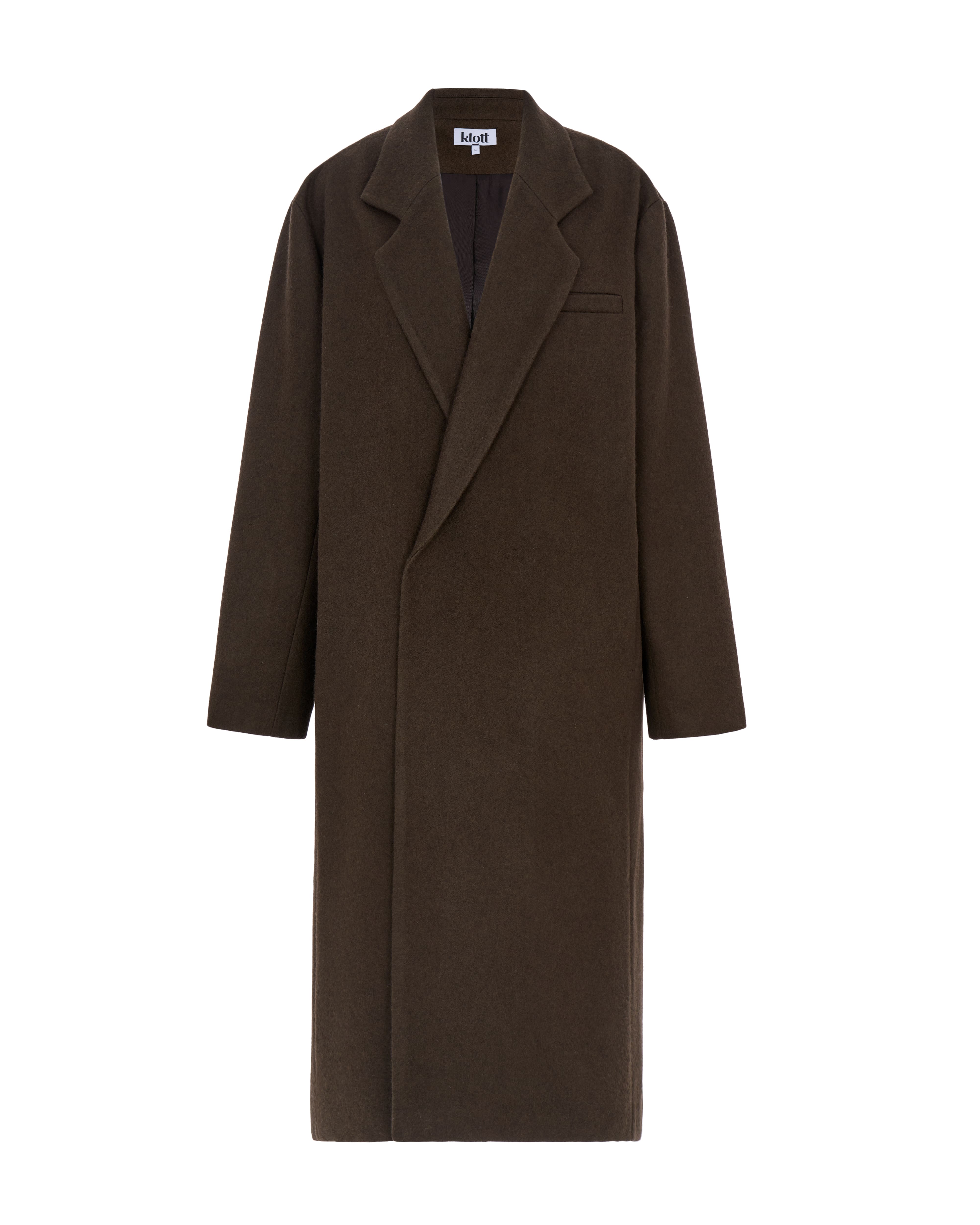 DOUBLE-BREASTED WOOL BLEND COAT