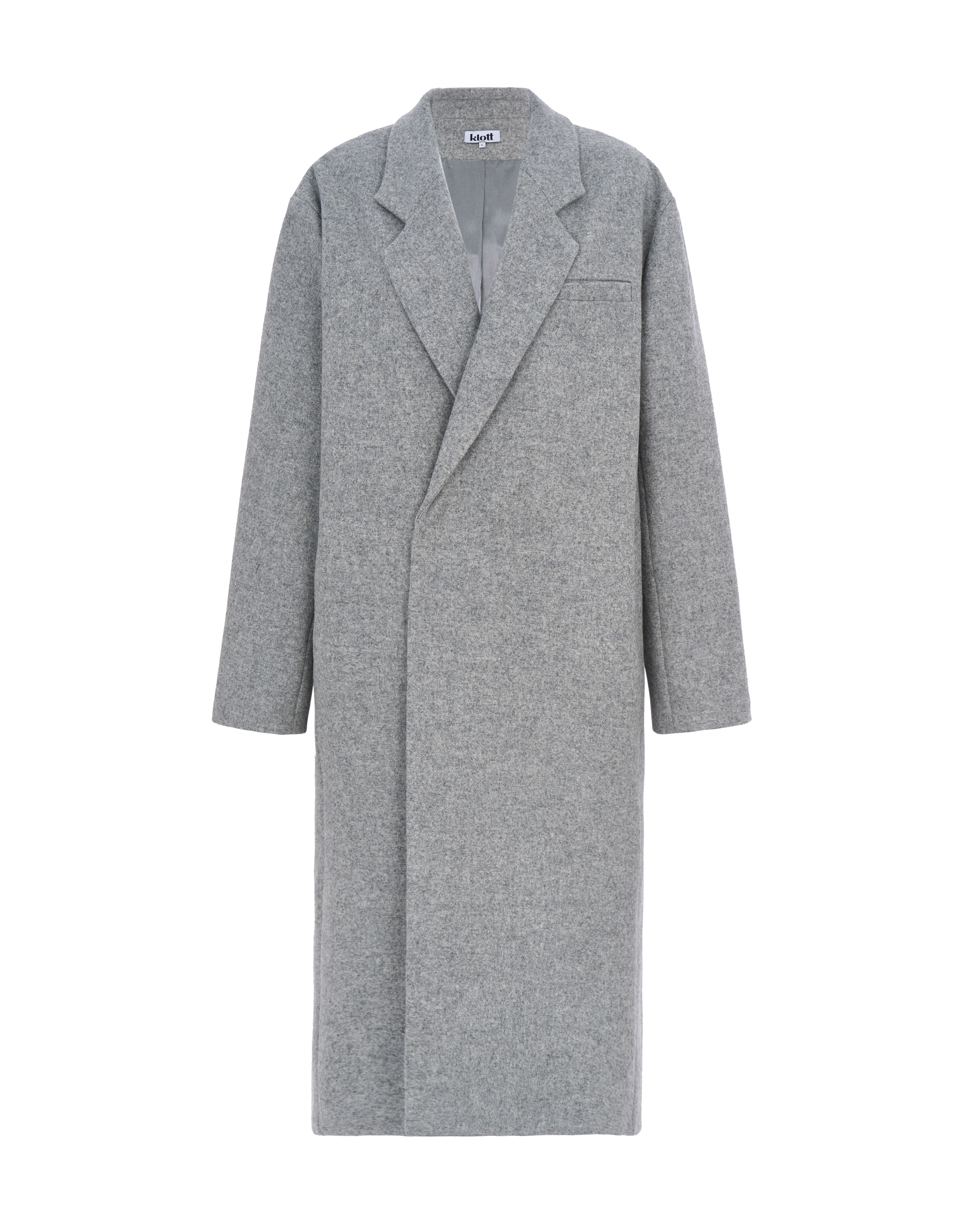 DOUBLE-BREASTED WOOL BLEND COAT