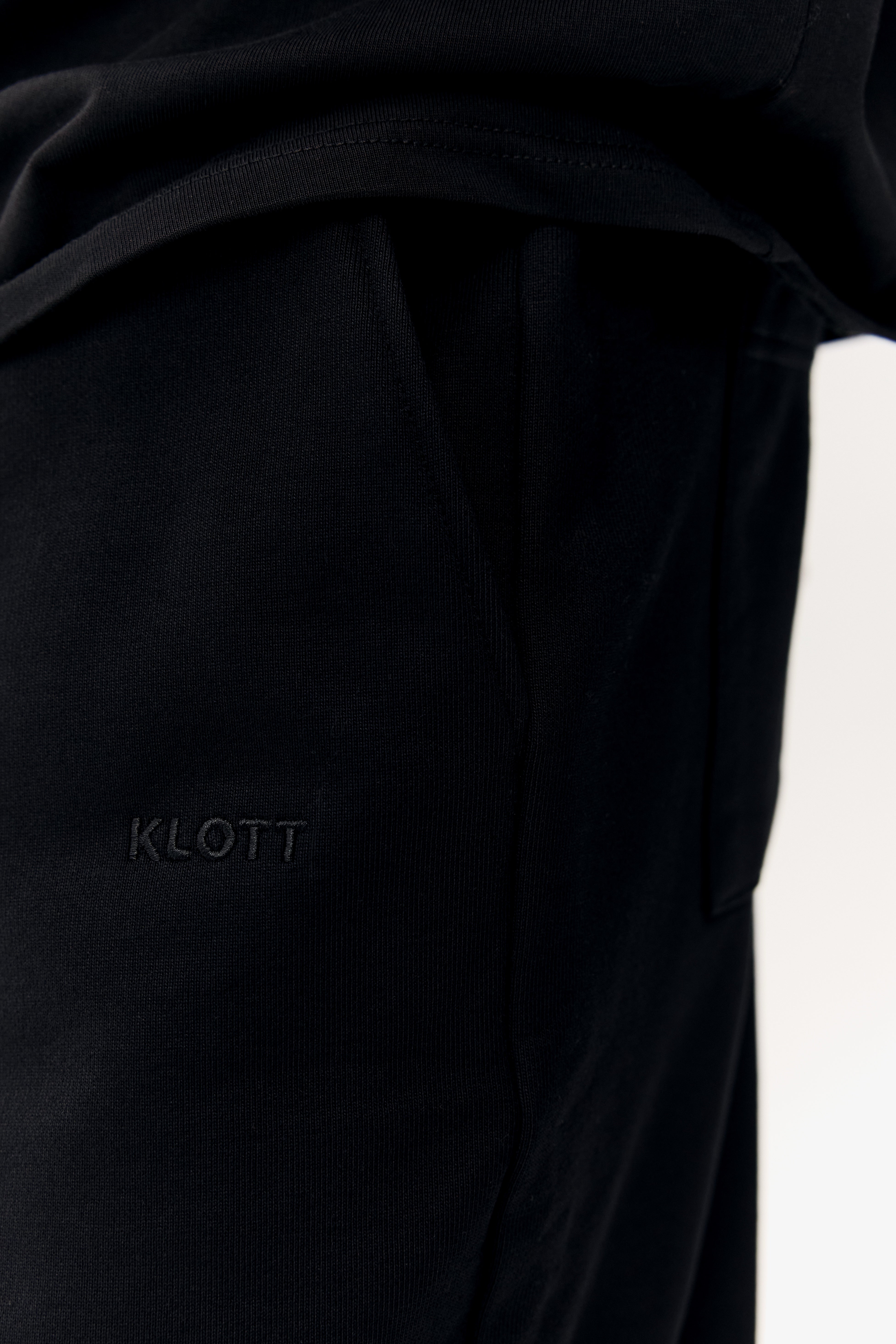 Jersey Pants with "KLOTT" Logo Embroidery