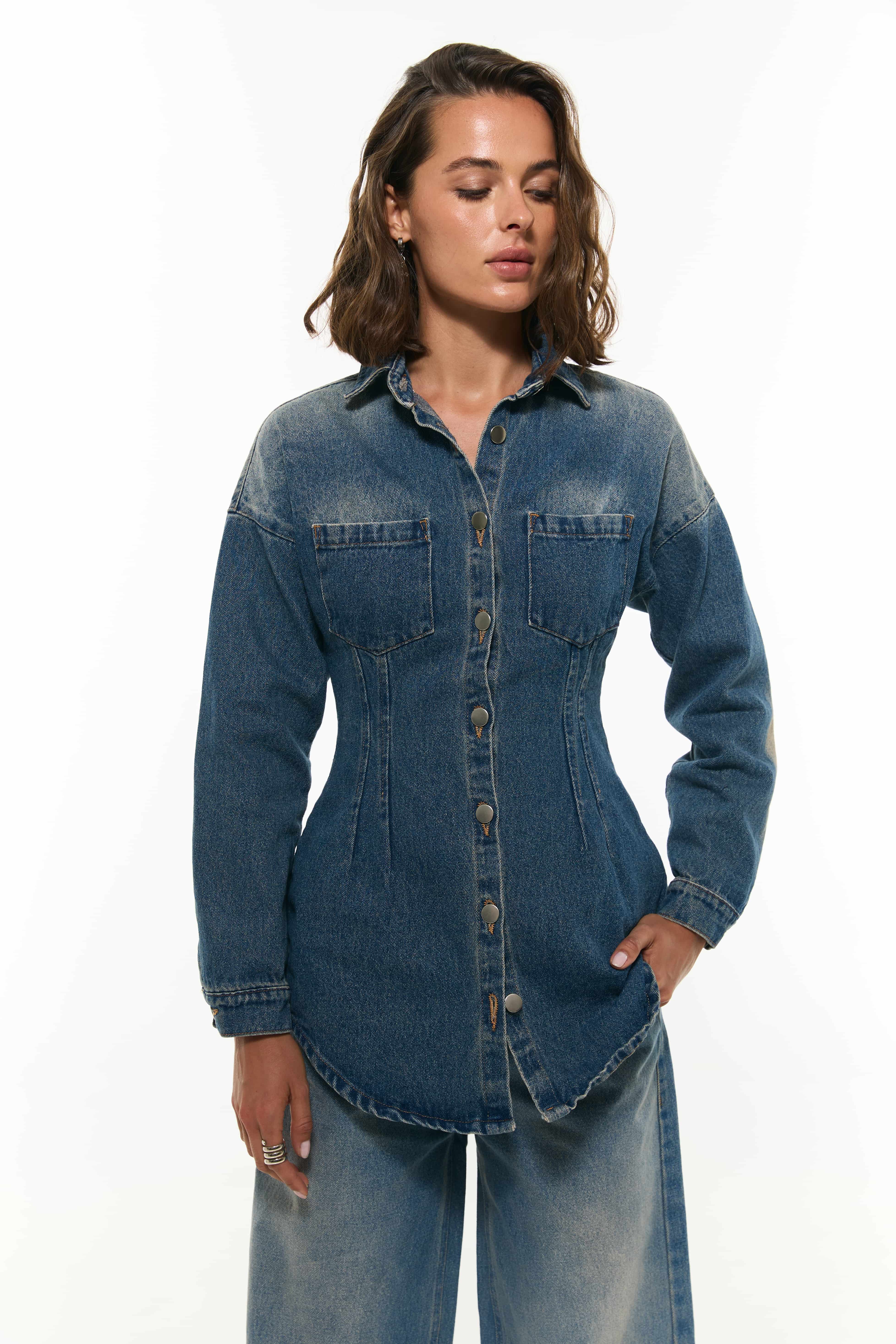 DENIM FITTED SHIRT