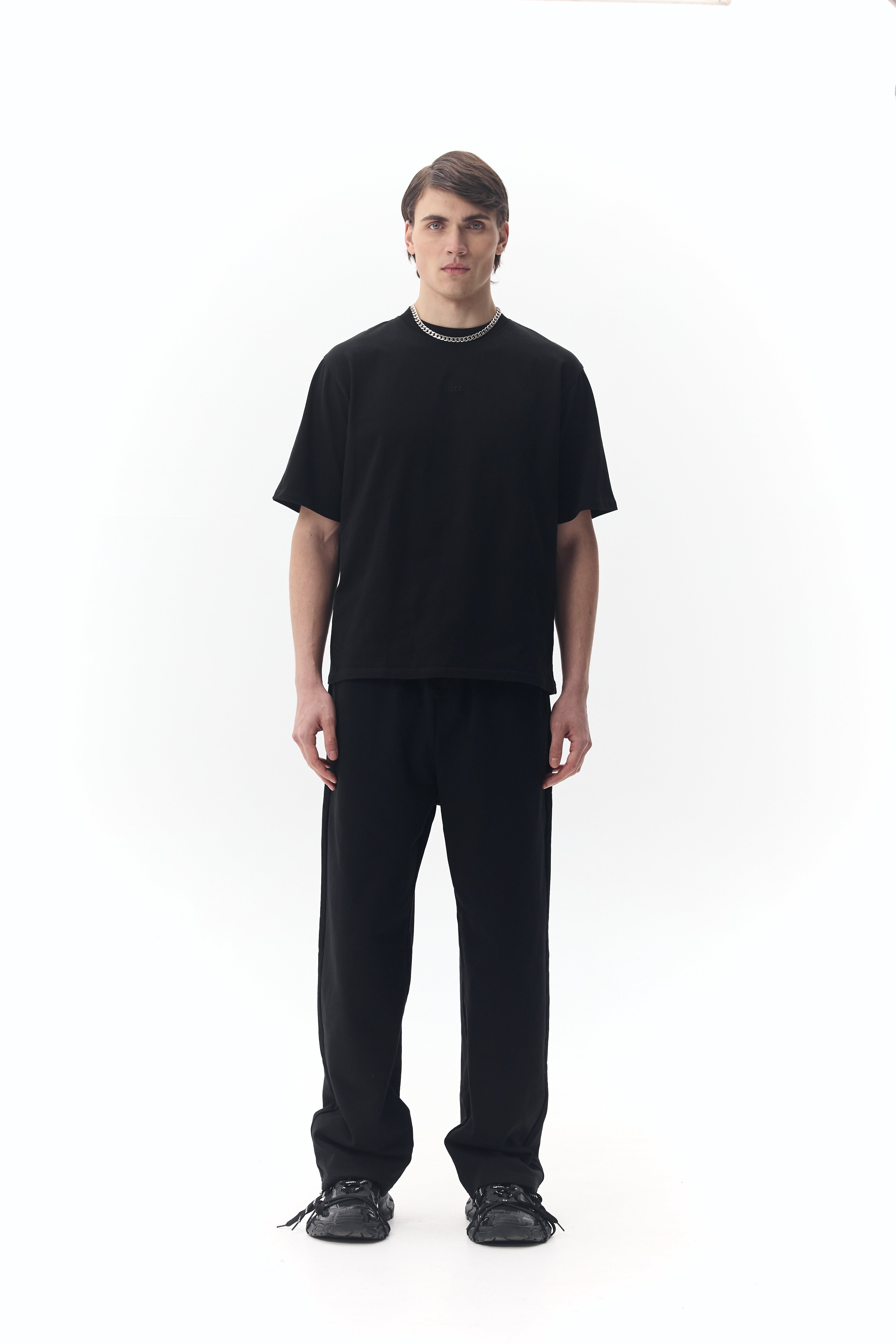 Jersey Pants with "KLOTT" Logo Embroidery