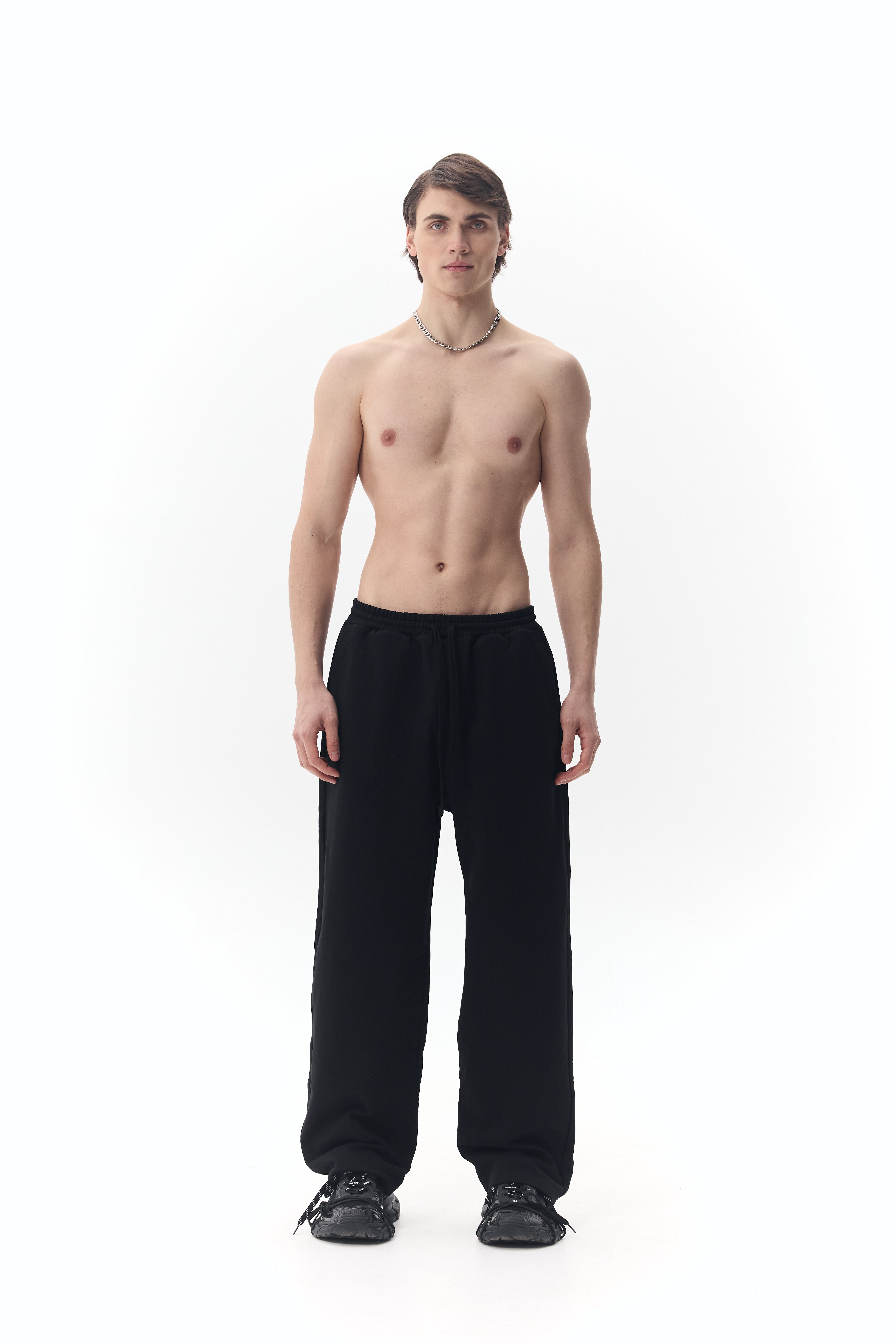 Jersey Pants with "KLOTT" Logo Embroidery