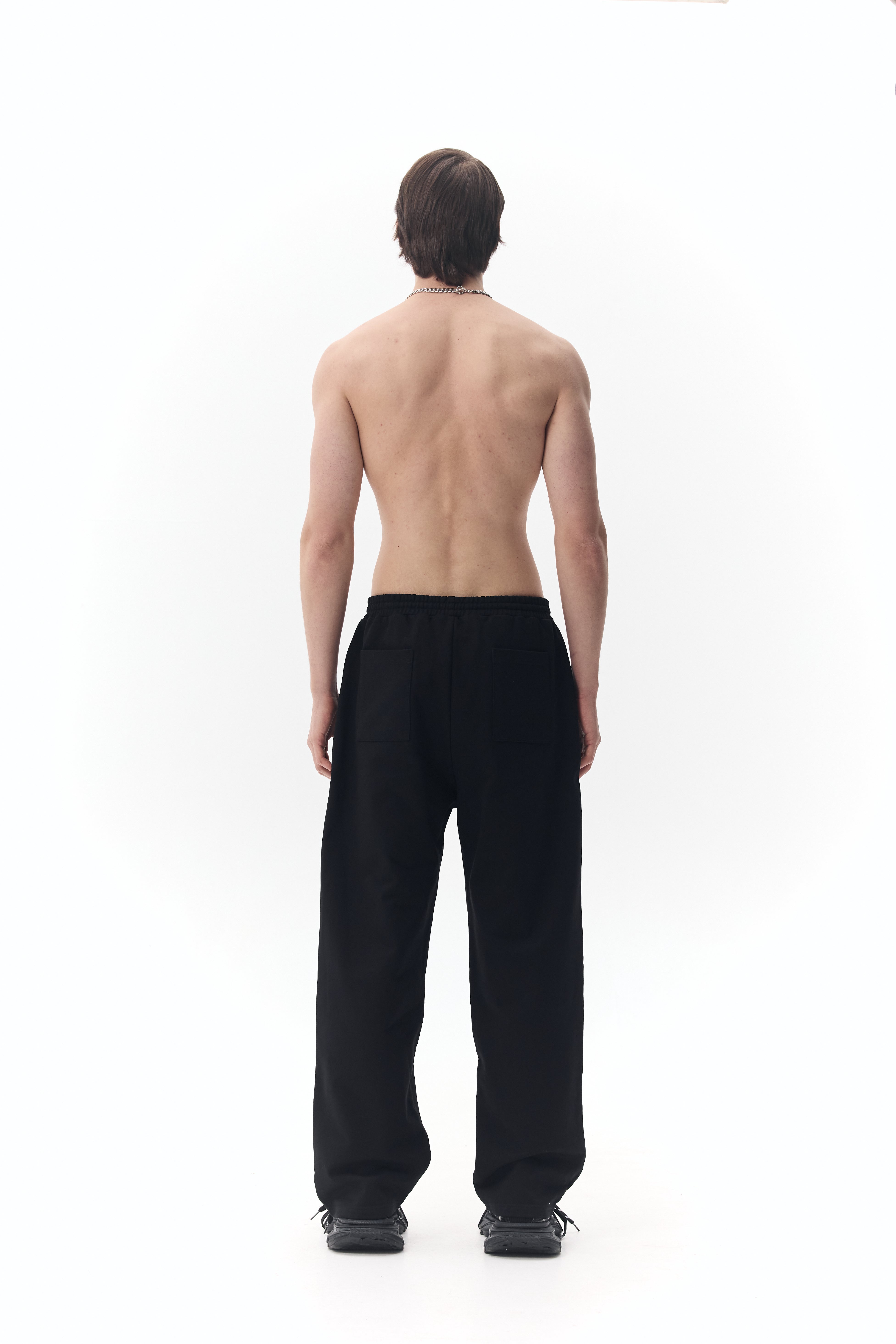 Jersey Pants with "KLOTT" Logo Embroidery