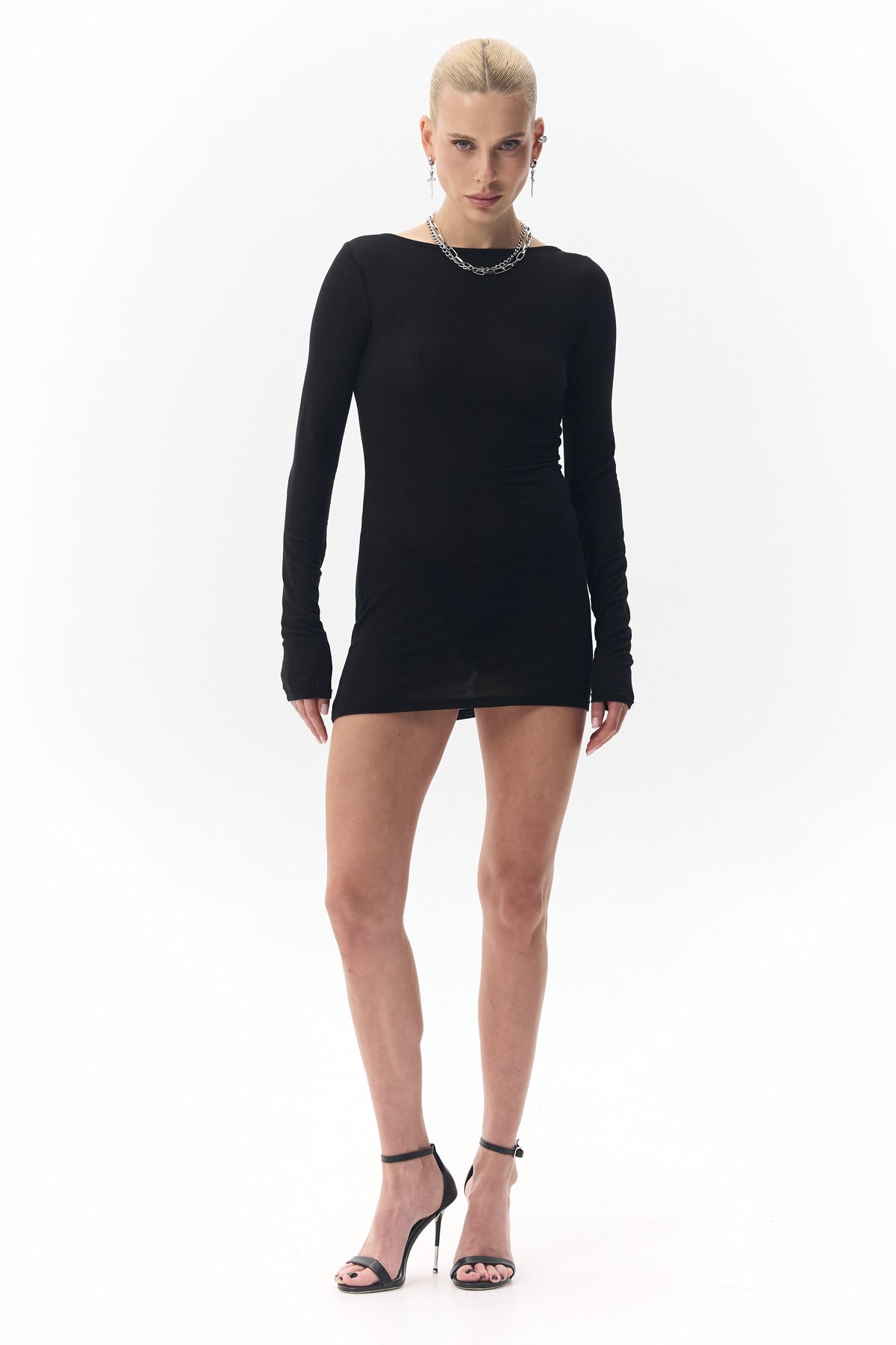 Sheer Mini Dress "Noir"