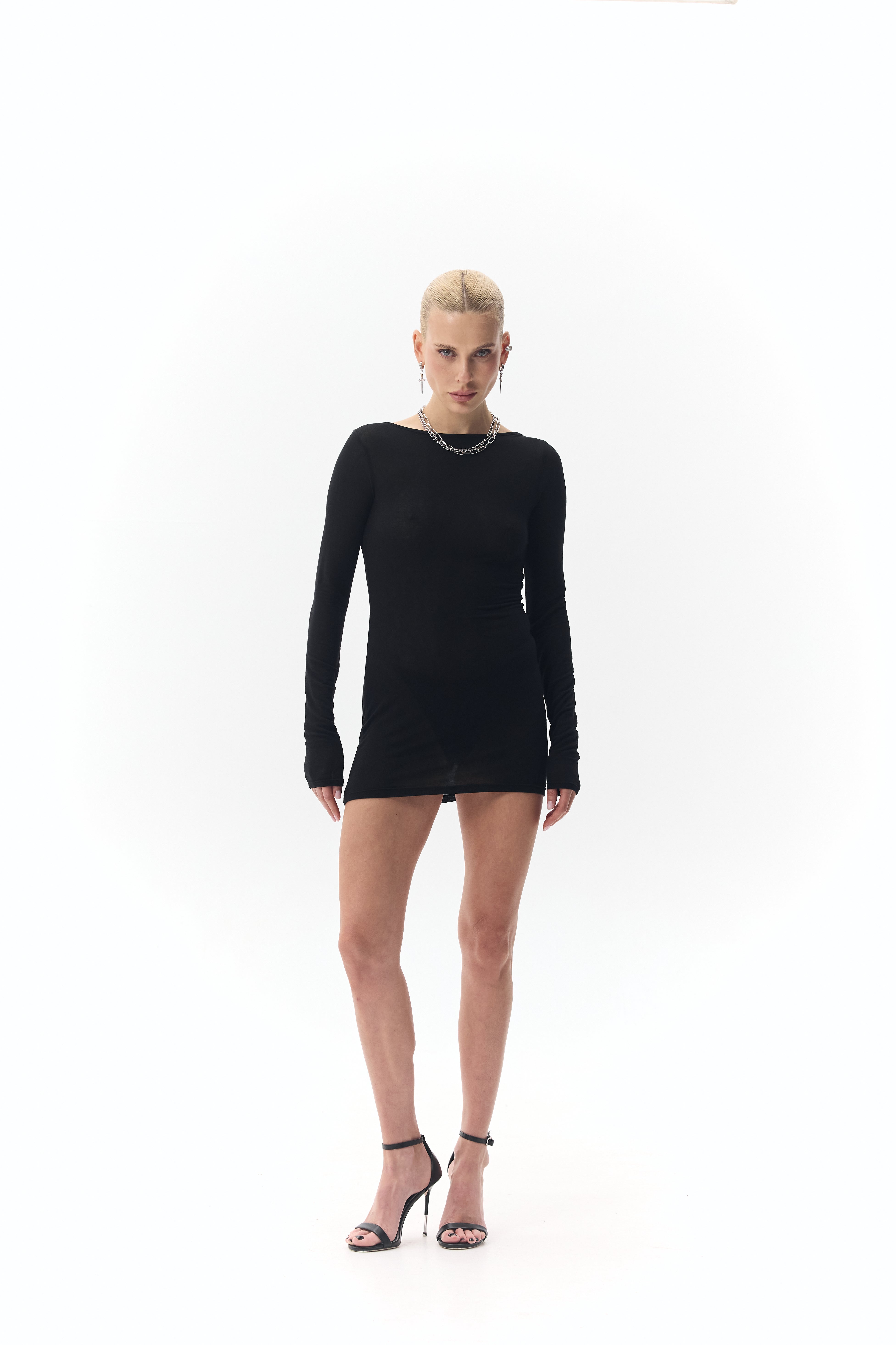 Sheer Mini Dress "Noir"