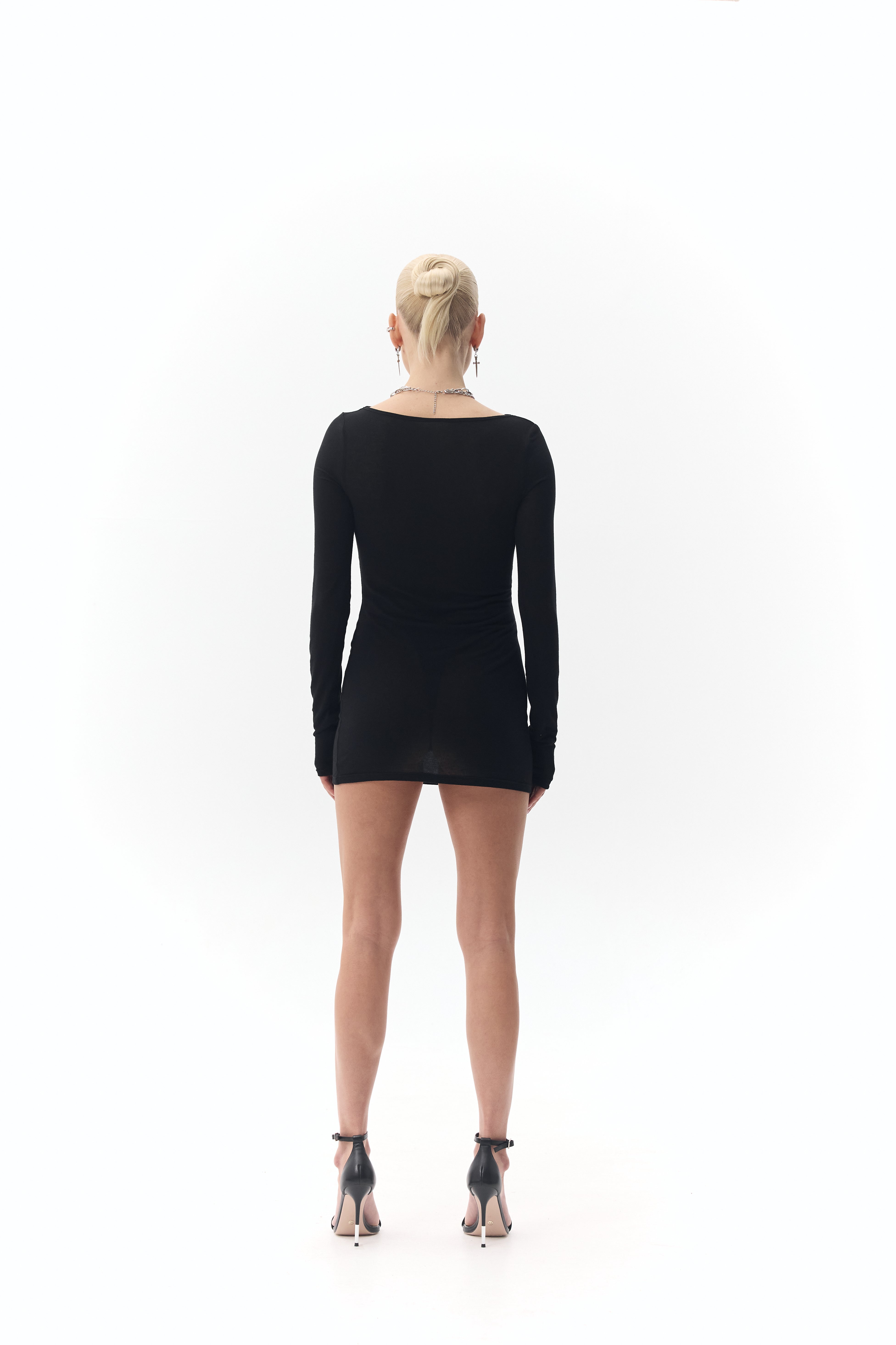 Sheer Mini Dress "Noir"