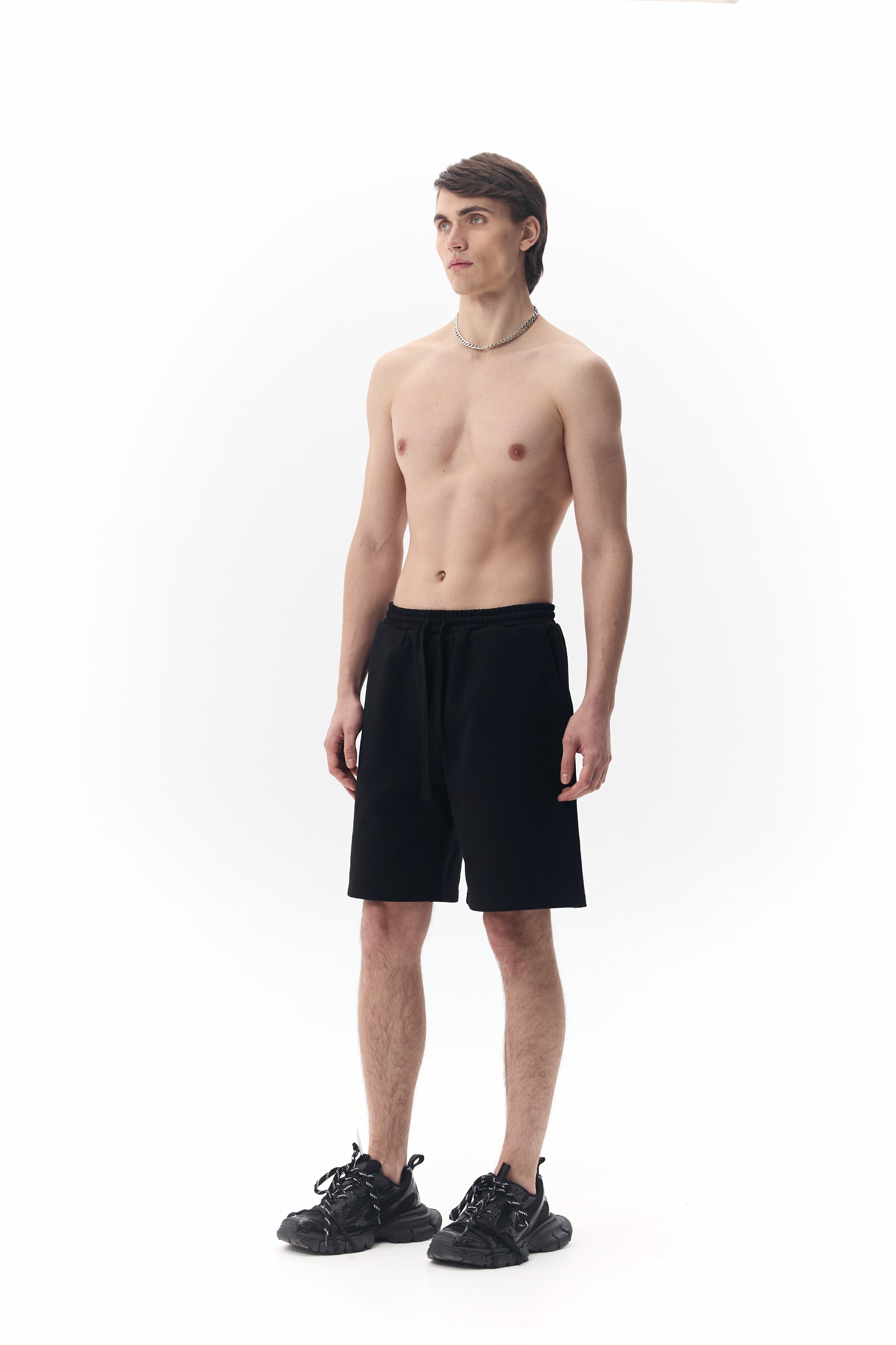 Jersey Shorts with "KLOTT" Logo Embroidery