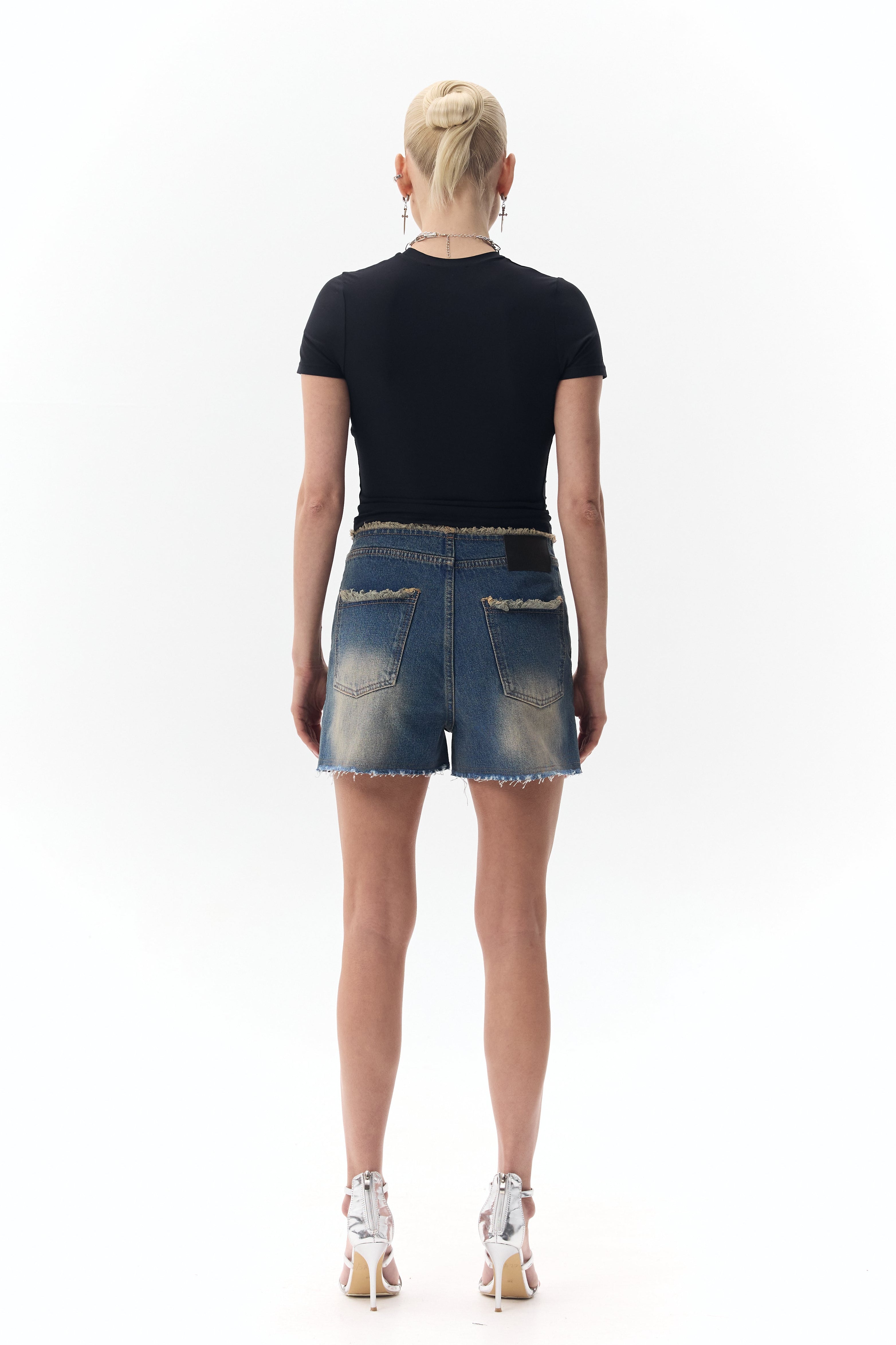 Cut-Off Denim Shorts